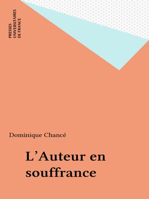 cover image of L'Auteur en souffrance